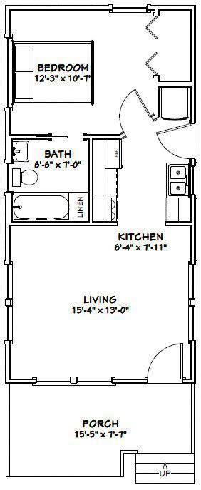 16x32 Tiny House 16x32h1b 511 Sq Ft Excellent Floor Plans