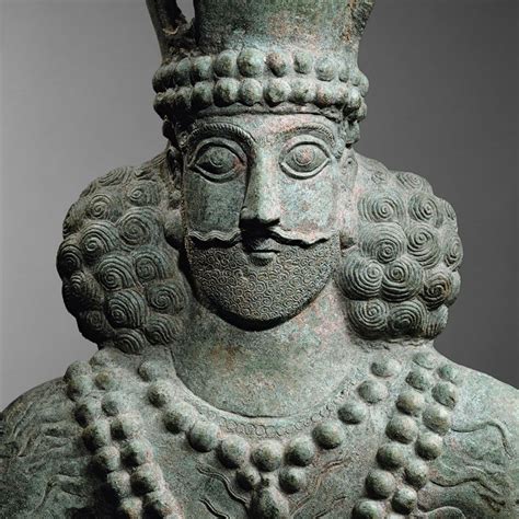 A Bronze Bust Of Sassanid King Shapur Ii Ancient Persian Sassanid