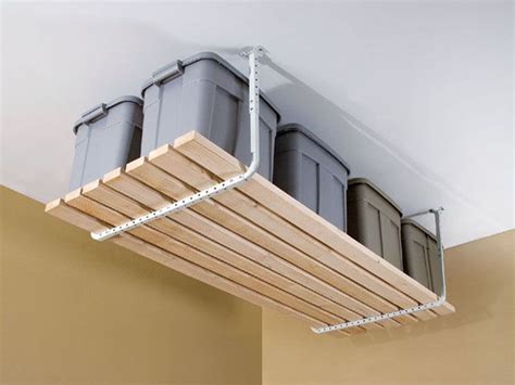 You can adjust the width of the storage unit to the nearest joist. 37 best Ceiling Overhead Storage Ideas images on Pinterest | Overhead storage, Organization ...