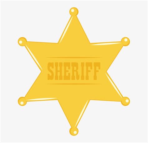 Sheriff Star Badge Clip Art Transparent Library Estrella De Sheriff