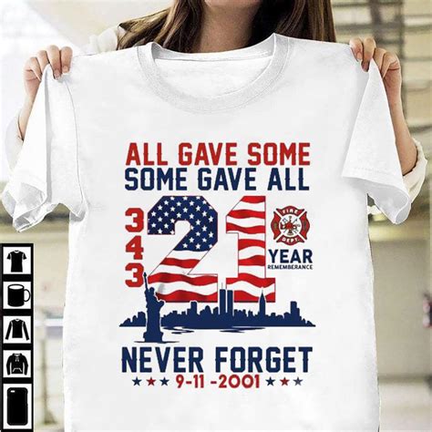 343 Firefighter 21 Years Remembrance Never Forget 911 Shirt 2022 Hoodie
