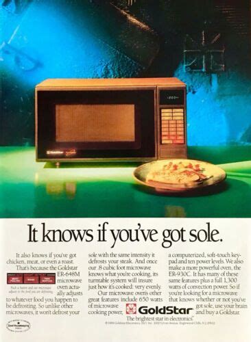 1989 Goldstar Microwave Ovens Print Ad It Knows If Youve Got Sole Ebay