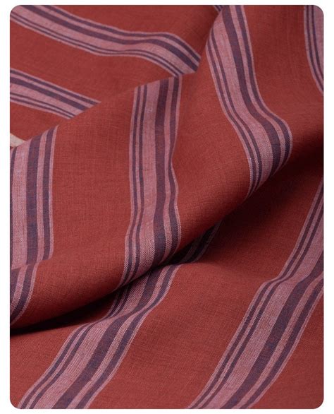 Striped Linen Fabric By The Yard Etsy