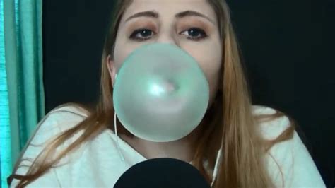 [asmr] Chewing Dubble Bubble And Blowing Bubbles Youtube