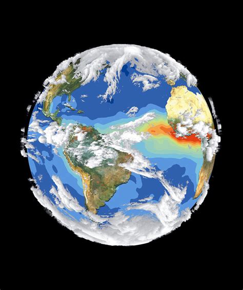 Satellite Image Of Earths Interrelated Systems And Climat