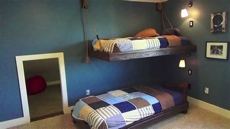 Hanging Nautical Bunk Beds Boys Bedroom Theme Ideas