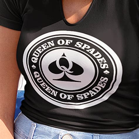 Queen Of Spades T Shirt Tee Shirt With The Official Qos Seal Etsy