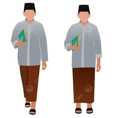 Gambar Langkah Santri Vector Santri Hari Santri Santri Png