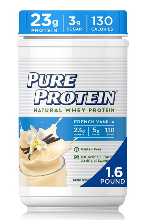 Pure Protein Powder Natural Whey High Protein Low Sugar Gluten Free