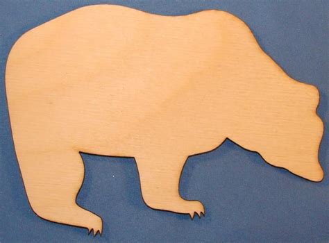 Bear Wood Cutout 475 X 375 Wood Cutouts Painted Wood Crafts