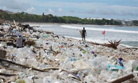 Balis Beaches Buried In Tide Of Plastic Rubbish During Monsoon Season