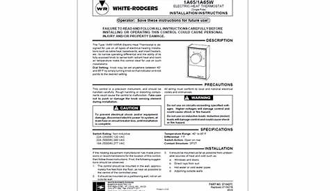 white rogers thermostat manual