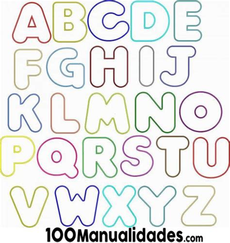 Plantillas de letras del abecedario (grandes) para imprimir y recortar. Moldes de Letras Medianas y Grandes para Imprimir Gratis