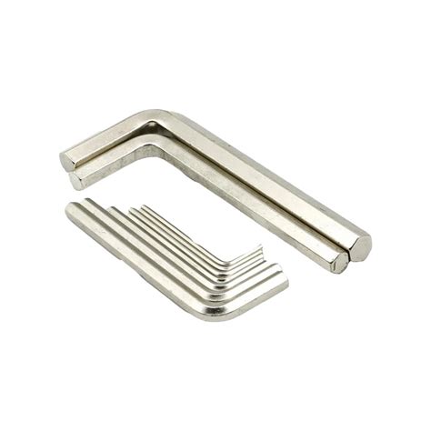 1 Pcs 10mm 12mm Allen Wrench Nickel Plated L Shaped Silver Hex Hexagon