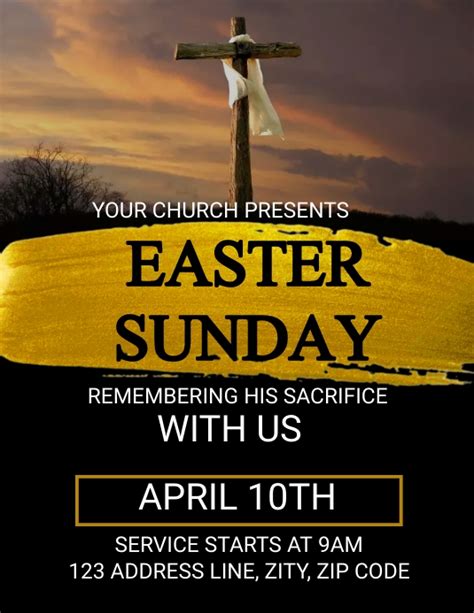 Copy Of Easter Sunday Flyer Postermywall