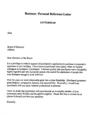 Sample Business Reference Letter Templates Pdf Doc Reference