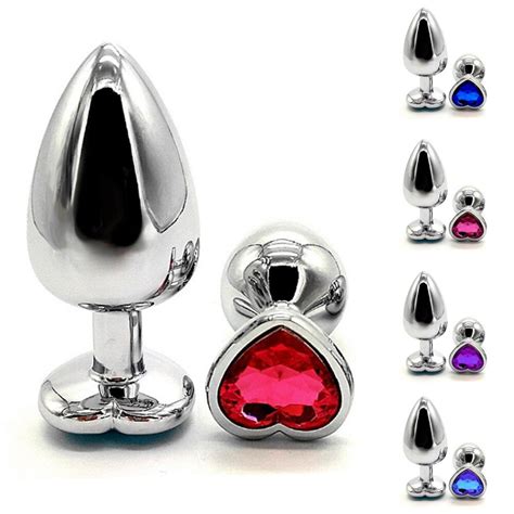 Li Bo Anal Beads Crystal Jewelry Heart Butt Plug Stimulator Sex Toys