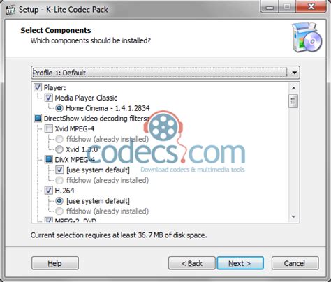Free package of media player codecs that can improve audio/video playback. Yusuf KAHRAMAN: K-Lite Codec Pack