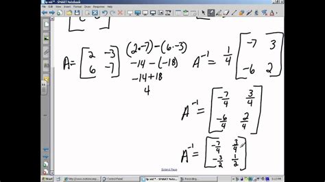 finding the inverse of a 2x2 matrix - YouTube