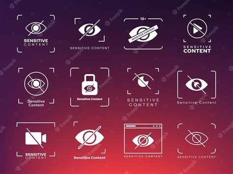 Premium Vector Sensitive Content Icons Censored Only Photo And Video