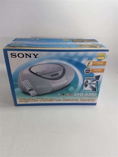 Sony Cfd S350 Portable Cd Radio Cassette Recorder Digital Tuner Boom