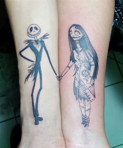 Jack And Sally Nightmare Before Christmas Tattoo