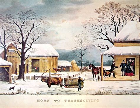 Currier And Ives Home To Thanksgiving 14 X 11 1973 Etsy