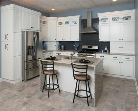 But before shopping for your new cabinets, take a few minutes to learn about their features and construction materials. Frosted White Shaker - Ready To Assemble Kitchen Cabinets ...