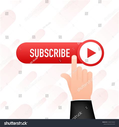 Subscribe Button Template Notification Bell On Stock Vector Royalty