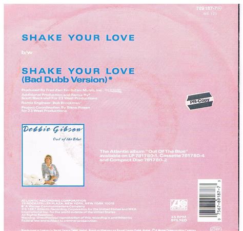 Debbie Gibson Shake Your Love Single Von 1987 Ebay