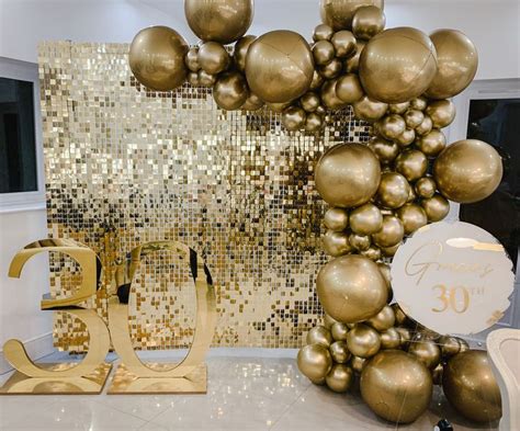 The Balloon Showroom All Gold Everything Balloon Decorations Party 40th Birthday Party