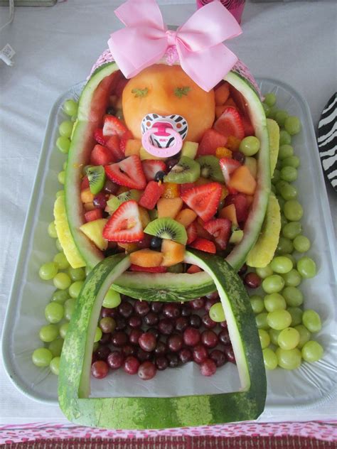 Baby Cradle Fruit Platter That A Dear Friend Made For The Baby Shower