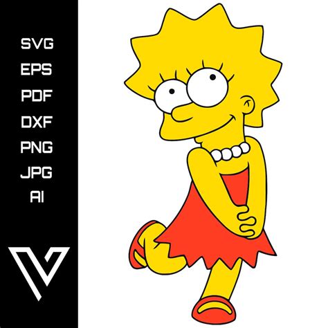 Lisa Simpson Layered Svg The Simpsons Vector Artwork Cricut Etsy Uk Hot Sex Picture