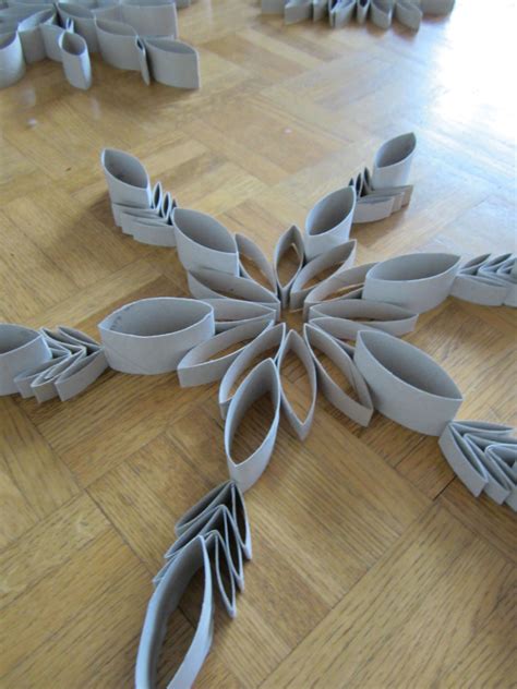 Diy Snowflakes Made From Toilet Paper Rolls Wendy James Designs