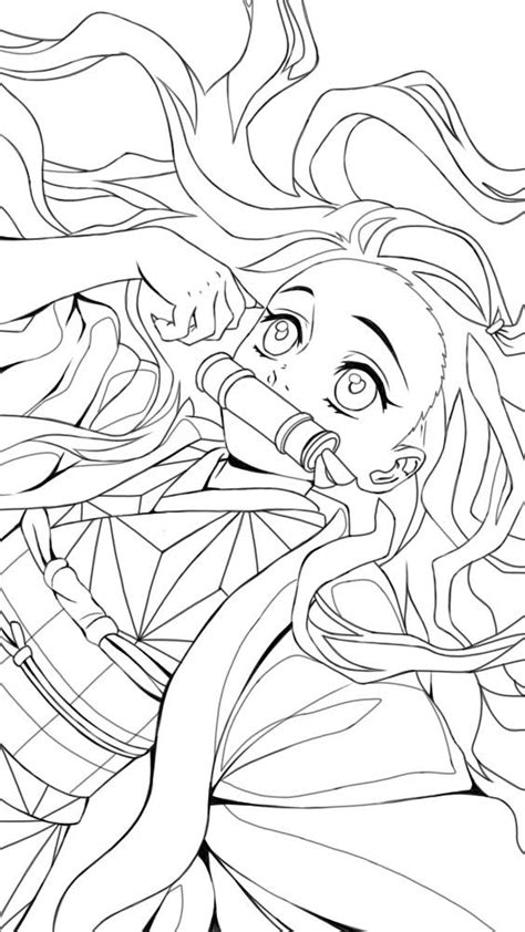 Demon Slayer Coloring Page New Image Free Printable Coloring Home