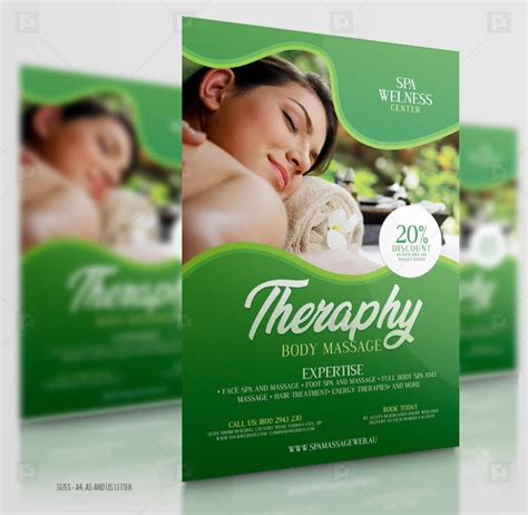 Massage And Spa Services Flyer Psdpixel