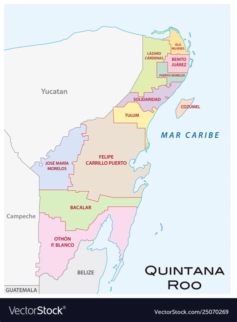 Quintana Roo Mexico Map