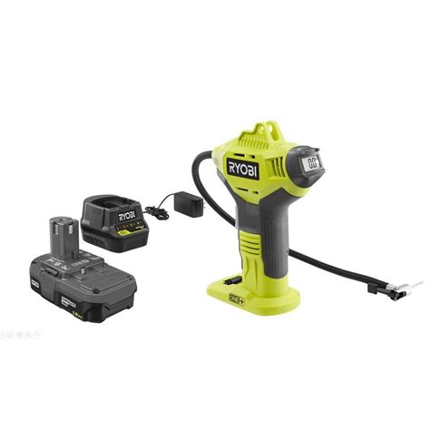 Ryobi 18 Volt One Lithium Ion Cordless Power Inflator Kit With 15 Ah