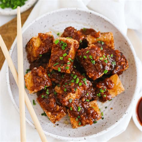 The Best Crispy Tofu With Honey Soy Glaze Legally Healthy Blonde