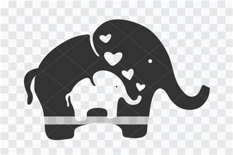 Mom And Baby Elephant Svg Elephant Cut File Baby 1328122