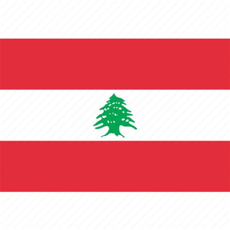 Country Flag Lebanese Lebanon National Icon Download On Iconfinder