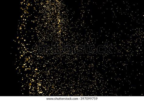 Gold Glitter Texture On Black Background Stock Vector Royalty Free