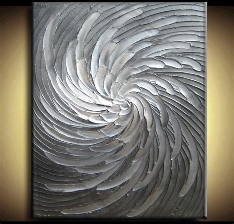 Abstract Textured Painting Big Custom Original Heavy Impasto White