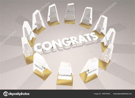 Congrats Awards Special Honors Congratulations Illustration Stock Photo