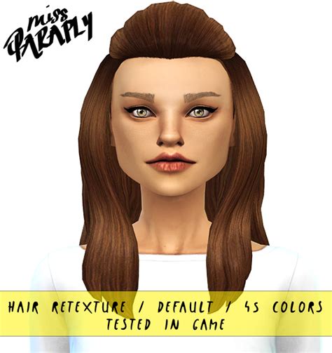 Sims 4 Hairs Miss Paraply Hairstyle Retextured