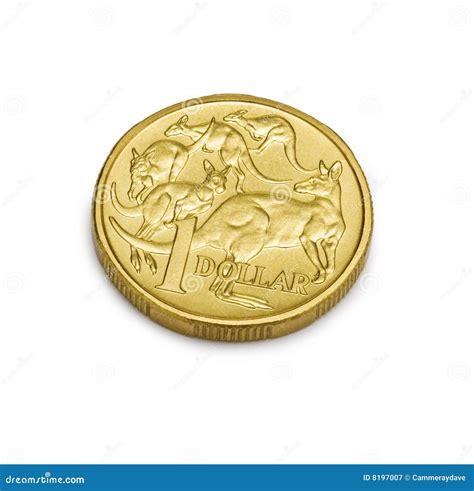 Un Soldo Della Moneta Del Dollaro Australiano Immagine Stock Immagine