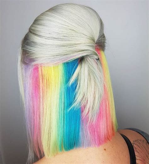 Under The Rainbow Rainbow Hair Color Hair Styles Hair