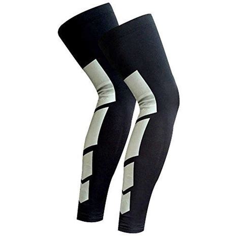 cfr compression uv long leg sleeves for running basketball football cycling and other sports 3