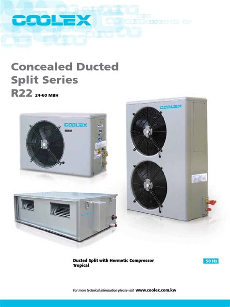 Coolex Catalog Concealed Ducted Split Units R22 Pdf Air