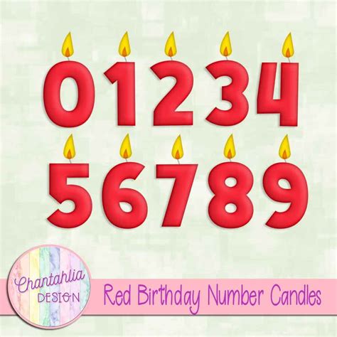 Red Birthday Number Candles